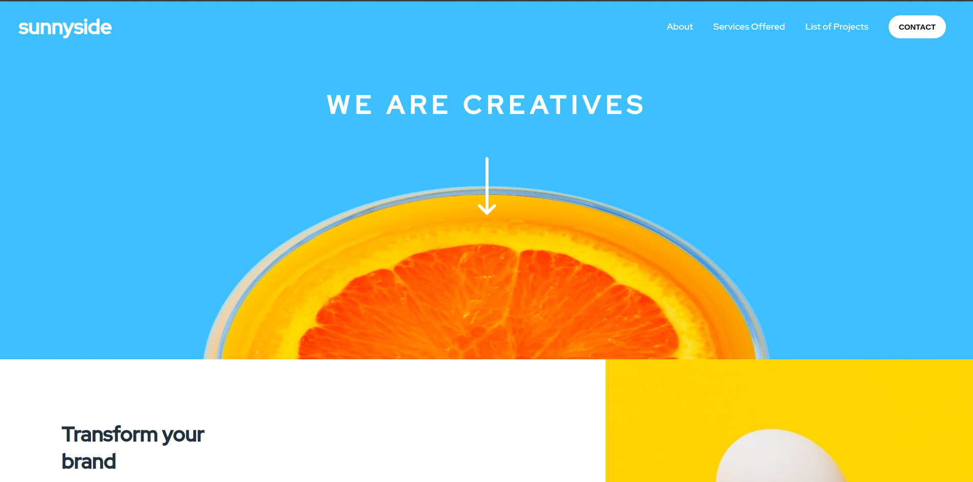 Sunnyside Landing Page