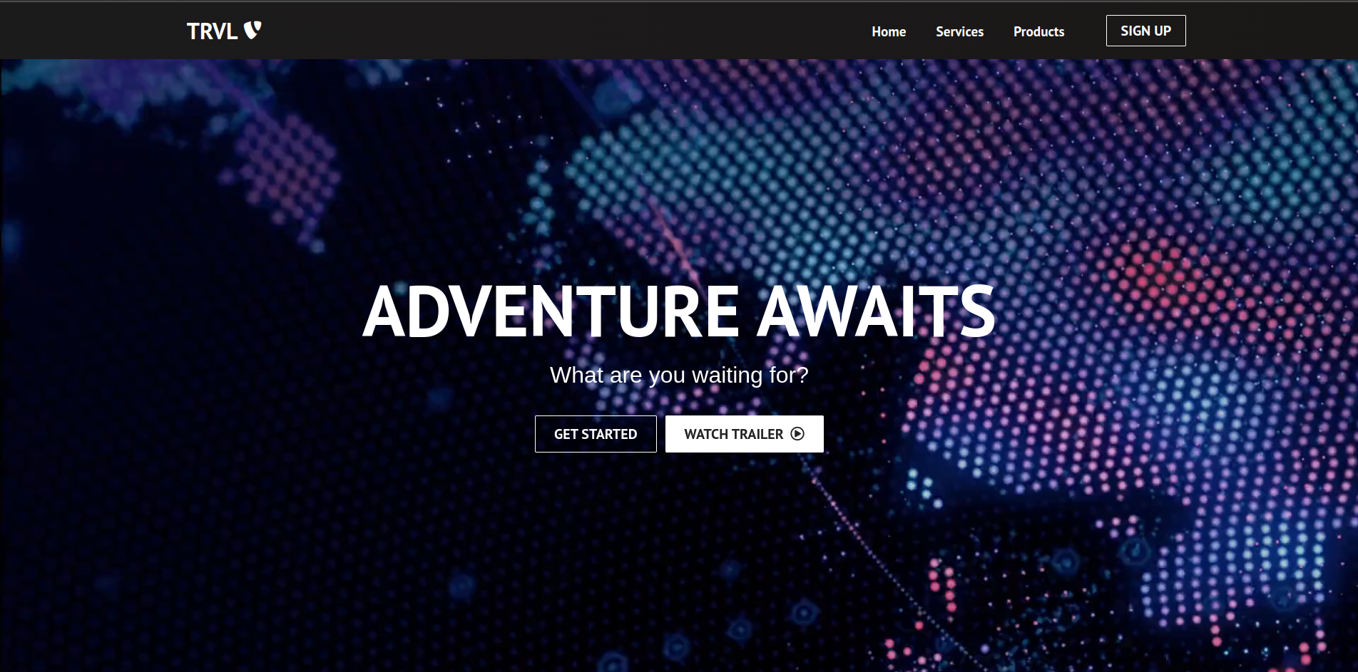 TRVL Landing Page